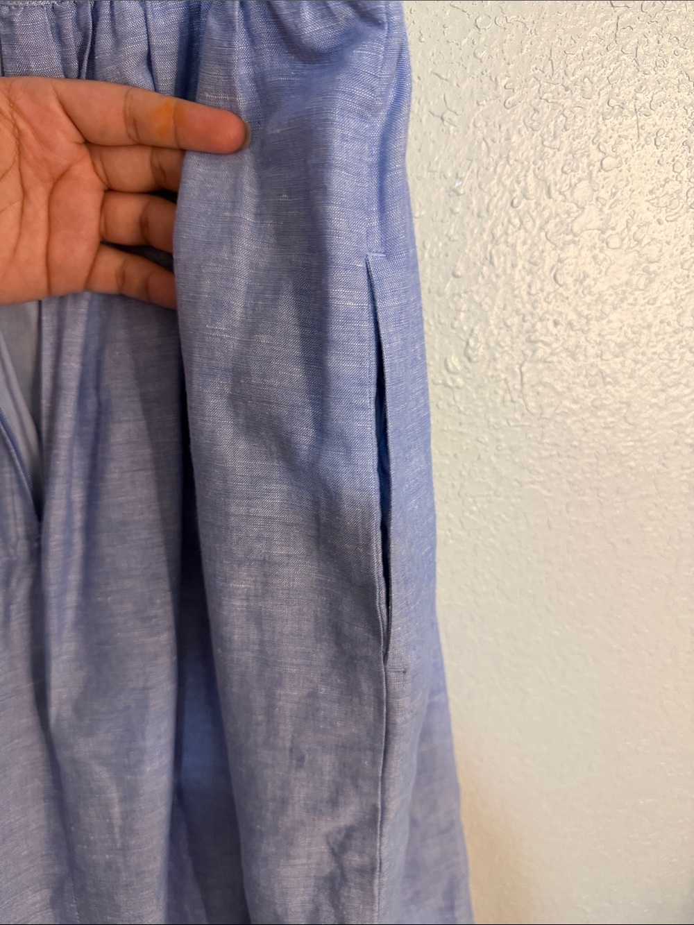 Blue Ruffle V-Neck Sundress - Picture 5 of 6